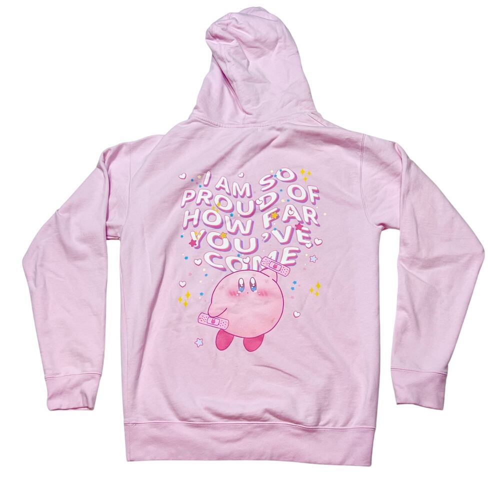 Kirby Sweater Im So Proud of You Men Medium Pink Pullover Hoodie Used